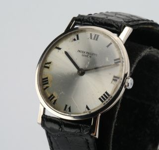 Vintage Patek Philippe 18k White Gold Wristwatch 6