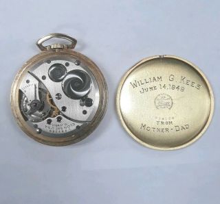 10k Elgin Gold Filled Pocket Watch Grade 546 15 Jewels 1940s 5