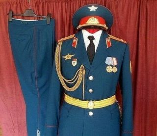 Ussr Soviet Russian Honour Guard Officer Ceremonial / Parade Uniform With Cap