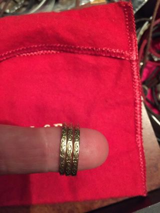 Me & Ro Set Of (3) 10k Gold Stack Rings - Size 7