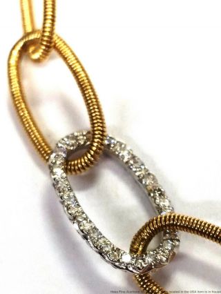 Vintage Marco Bicego 18K Yellow Gold Fine Diamond Oval Link Necklace 20.  4g 3
