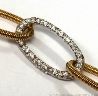 Vintage Marco Bicego 18K Yellow Gold Fine Diamond Oval Link Necklace 20.  4g 5