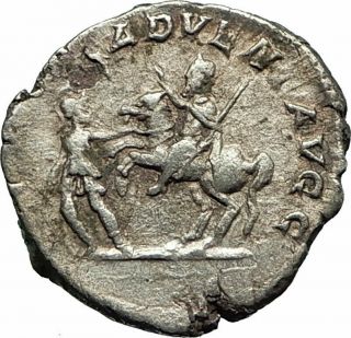 Septimius Severus Authentic Ancient 202ad Rome Silver Coin Horse Soldier I77120