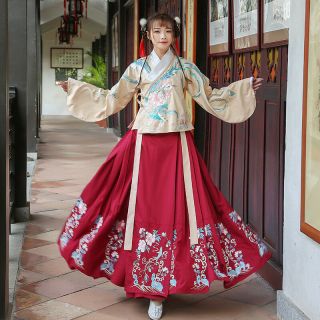 High - Quality Chinese Cosplay Hanfu Winter Women Embroidery Ancient Costume Suit