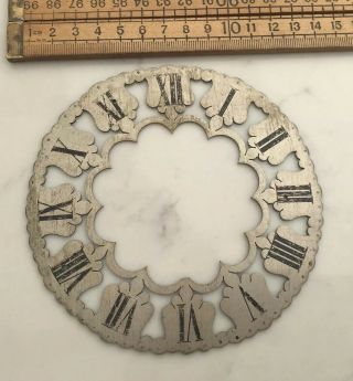 Vintage Or Antique Clock Face Part,  Metal