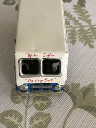 Vintage Mister Softee Ice Cream Friction Tin Truck Last One Out Of Case 1960’s 2