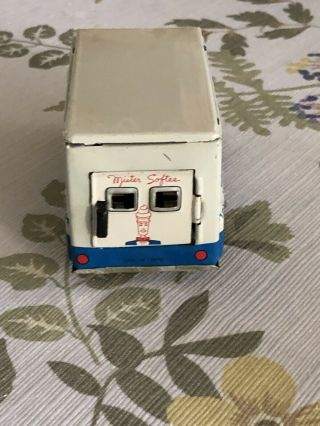 Vintage Mister Softee Ice Cream Friction Tin Truck Last One Out Of Case 1960’s 4