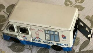 Vintage Mister Softee Ice Cream Friction Tin Truck Last One Out Of Case 1960’s 7