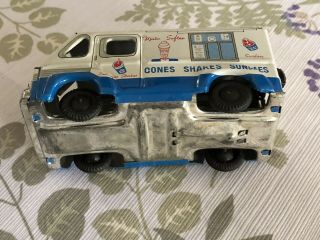 Vintage Mister Softee Ice Cream Friction Tin Truck Last One Out Of Case 1960’s 8