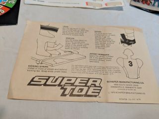 1976 Schaper Jock Toe Football Game Toy Complete 8