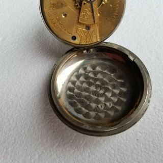 American Waltham Watch Company Pocket Watch Silver Antique - 6