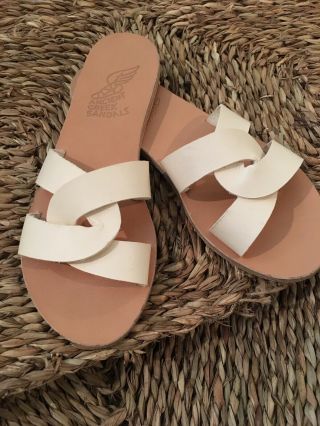 Ancient Greek Sandals - Off White - Desmos Slides - Sz 38