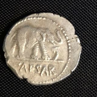 Ancient Roman Julius Caesar Elephant Coin Xf,  Bonus