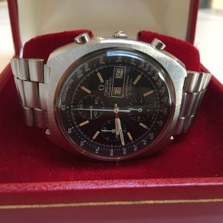 Vintage Omega Speedsonic F300hz Chronograph Watch Box & Bracelet Moon Landing 3