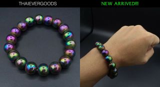 Gigantic Mala Bracelet Leklai Magnetic Rainbow Color Real Thai Amulet Powerful