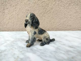 Antique Hubley Cocker Spaniel Dog Cast Iron Paperweight Figurine