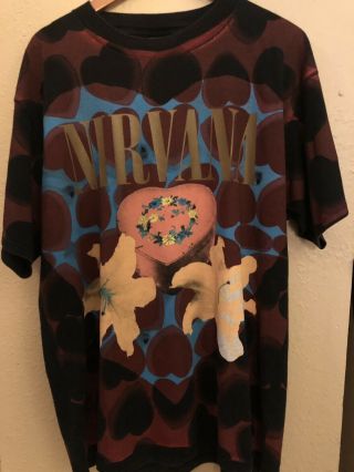 1993 Vintage Nirvana Heart Shaped Box Shirt Authentic Giant Brand