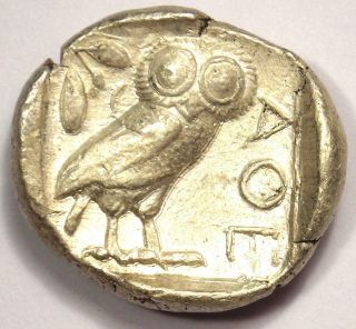 Ancient Athens Greece Athena Owl Tetradrachm Coin (454 - 404 Bc) - Very Fine (vf)