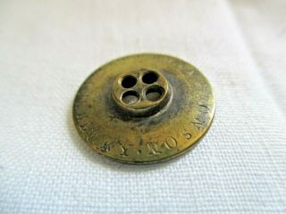 Rare William H Harrison Campaign Brass Button 1840 Sherman Bronson Waterbury CT 7