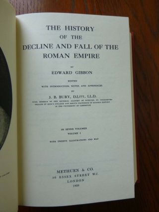 7 Vol Set,  Decline & Fall of the Roman Empire,  Gibbon (hardcovers,  1974) 2