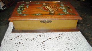 Antique Victorian Wood Mother Bible Box Trinket Keepsake Box.  Latch w/ Hinged Lid 4