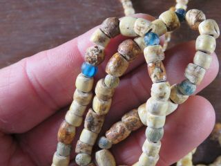 Museum - Grade 76 in.  strand Fort Ancient shell/glass beads,  W.  VA x Beutell 3