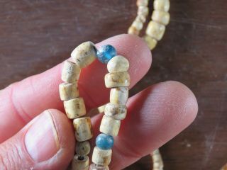 Museum - Grade 76 in.  strand Fort Ancient shell/glass beads,  W.  VA x Beutell 4