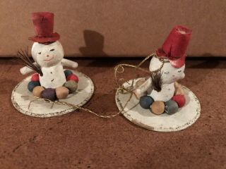 Antique German Christmas Ornaments Mixed Materials Musical Theme Set of 7 9