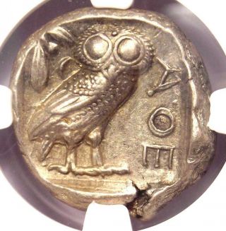 Ancient Athens Greece Athena Owl Tetradrachm Coin (440 - 404 Bc) - Ngc Xf