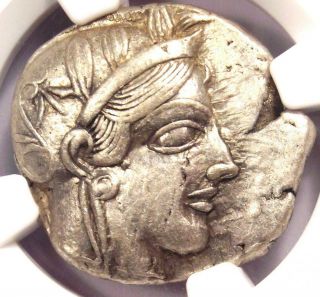 Ancient Athens Greece Athena Owl Tetradrachm Coin (440 - 404 BC) - NGC XF 4