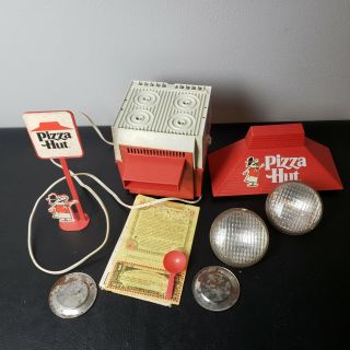 Vintage Coleco Pizza Hut Baking Oven Toy Playset & Accessories