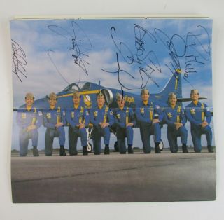 Navy Blue Angels 1981 Usn Recruiting Brochure Autographed 6 Pilots A - 4 Skyhawk
