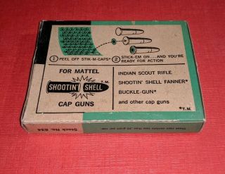 Vintage Mattel Greenie Stik - M - Caps Shootin Shell Full 5