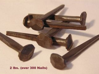 2 Lbs Over 300 Nails Nos Tremont 1 1/2 " Iron Rose Head Nails Compare To 18th C