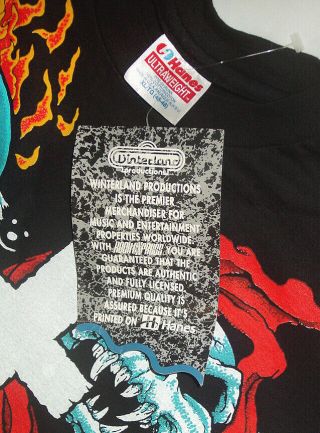 RARE Vintage Tour T - Shirt OZZY OSBOURNE tattoo black sabbath heavy metal 80s 90s 4