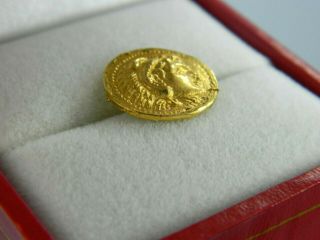 Ancient COLLECTIBLE 22k Solid Yellow Gold GREEK Coin 2