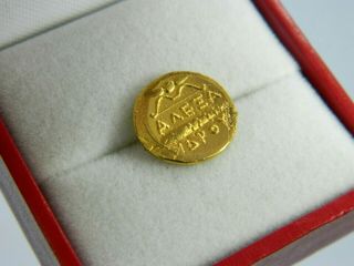 Ancient COLLECTIBLE 22k Solid Yellow Gold GREEK Coin 3
