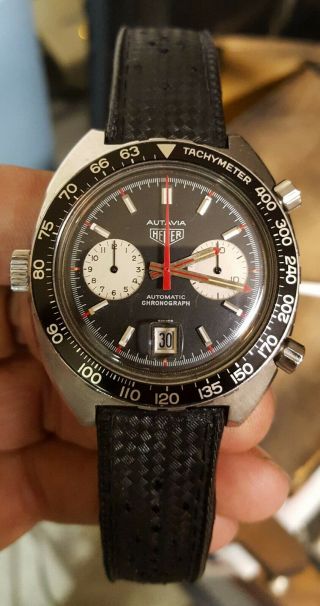 Vintage Heuer Autavia 11630 Viceroy Chronograph Cal.  12 Wristwatch 1972/74 11