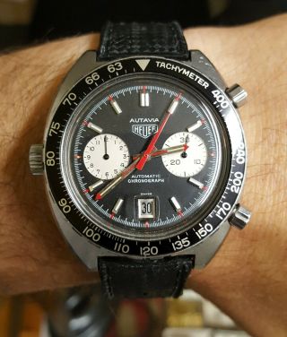 Vintage Heuer Autavia 11630 Viceroy Chronograph Cal.  12 Wristwatch 1972/74 2