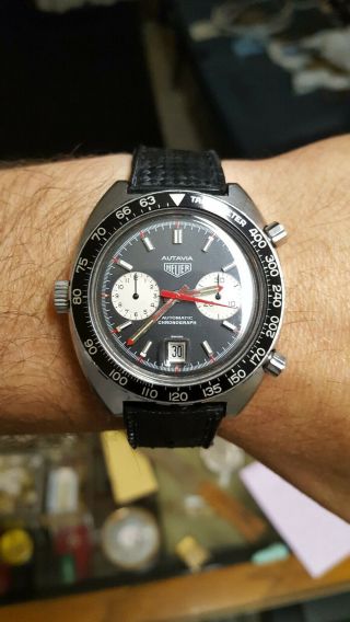 Vintage Heuer Autavia 11630 Viceroy Chronograph Cal.  12 Wristwatch 1972/74 3
