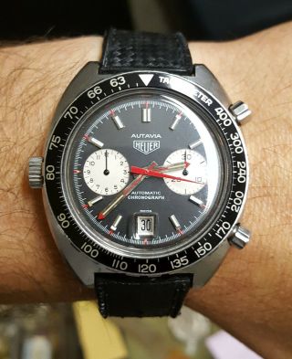 Vintage Heuer Autavia 11630 Viceroy Chronograph Cal.  12 Wristwatch 1972/74 4