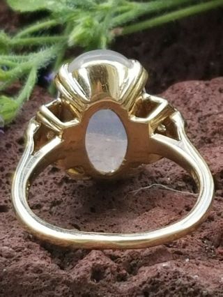 Antique Art Deco 14k Gold Moonstone Diamond Ring - Art Deco Jewelry - FF Felger 8
