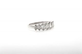 Antique 1940s $5000 1.  50ct 7 Marquis VS G Diamond Platinum Wedding Band Ring 3