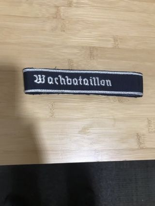 German World War Ii Wafer Elite Wachbataillon Enlisted Mans Cuff Title