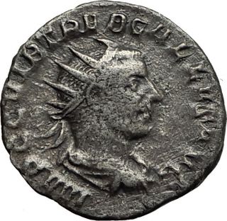 Trebonianus Gallus 251ad Rome Rare Silver Ancient Roman Coin Felicitas I65425