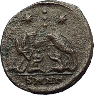 Constantine I The Great 330ad Romulus Remus Wolf Rome Ancient Roman Coin I66456