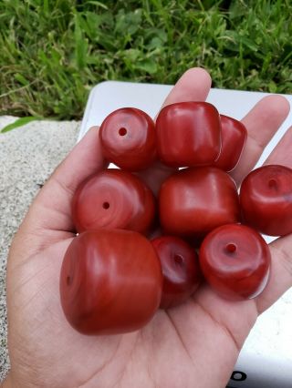 Wonderful Antique Huge Cherry Bakelite Necklace 200 Grams