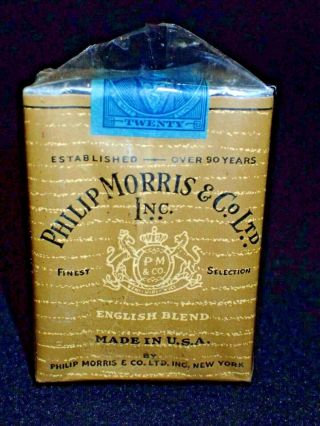 Wwii Us 1941 Philip Morris & Co.  Ltd.  Cigarette Pack Series 111 Rare