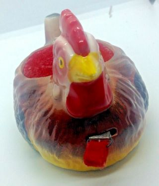 vintage ceramic Japan pin cushion and tape measure Chicken Enesco sewing 2