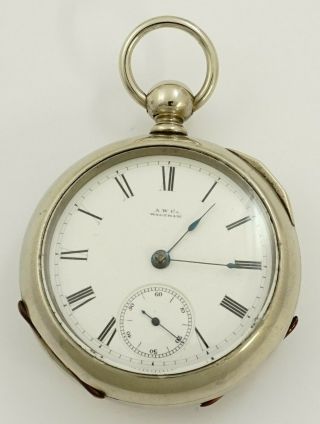 Waltham Pocket Watch,  W.  M.  Ellery,  Model 1877,  11 Jewels,  18 Size - Rf38185